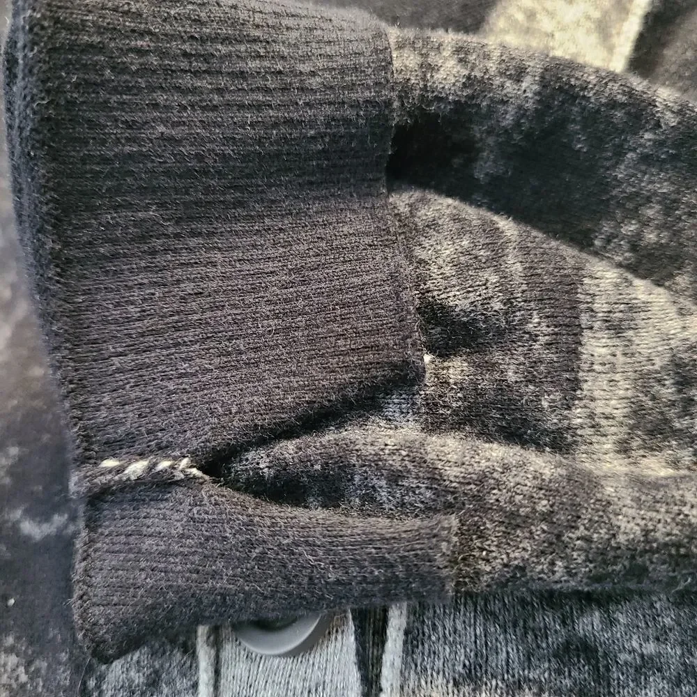 Michael Stars Black & Gray Button Front Cardigan Sweater 100% Cotton -  Size 2